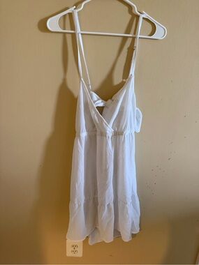White Spaghetti Strap Pool Coverup
